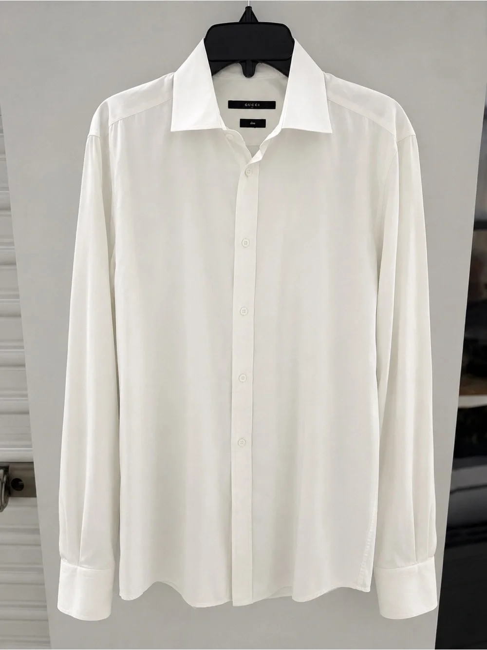 Gucci Men's White Long-Sleeve Dress Shirt